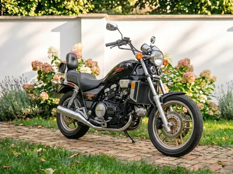 Honda VT1100C Shadow fekete motor a kertben - ajándék motorozás