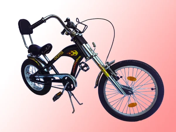 Félig oldalról fotózott Wild Dog junior chopper bicikli