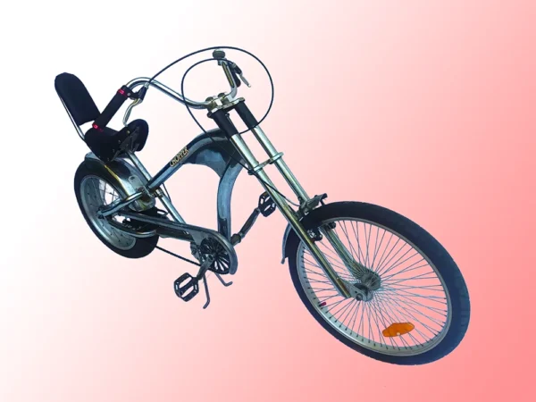 Szemből látható króm Schwinn Csepel felnőtt chopper kerékpár
